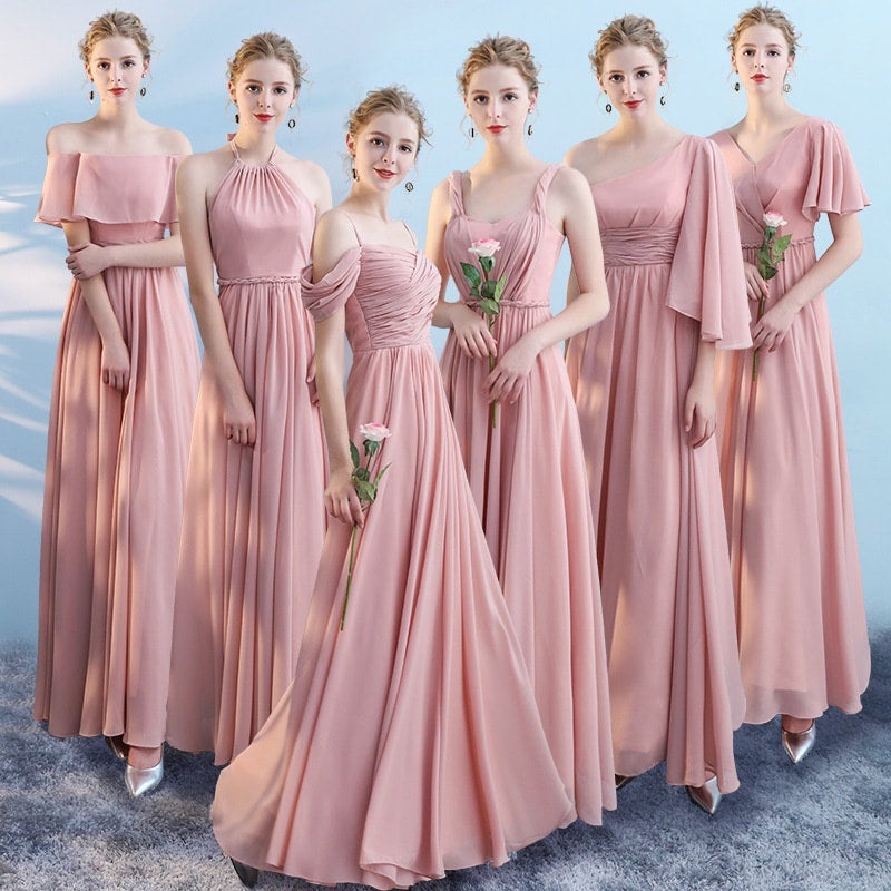 Formal Occasion I Evening Dress I Bridesmaid Dress Old Rose Pink Long Bridesmaid I Maxi Dress I Wedding JECS Style